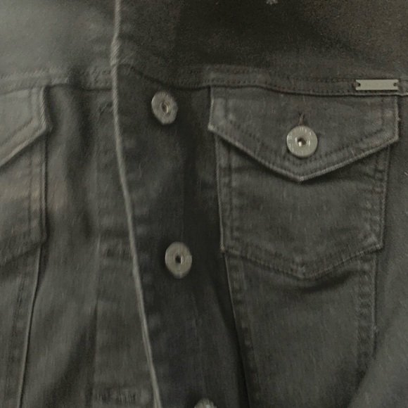 Black denim trucker jacket - Picture 3 of 3